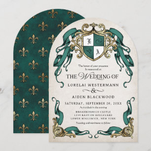 Convite Fantasia Medieval Castelo Verde Arco Casamento