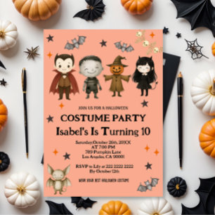 Convite Fantasia Spooktacular Editável Aniversário Hallowe