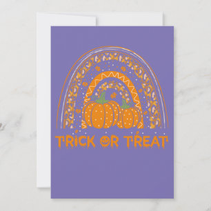 Convite Fantasias de Halloween de Abóbora Arco-íris para D
