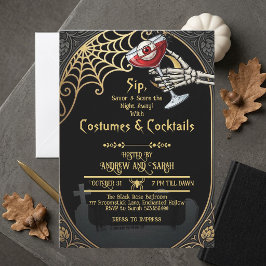 Convite Fantasias de Halloween para Adultos e Coquetéis Ar