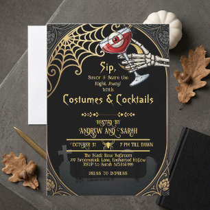 Convite Fantasias de Halloween para Adultos e Coquetéis Ar