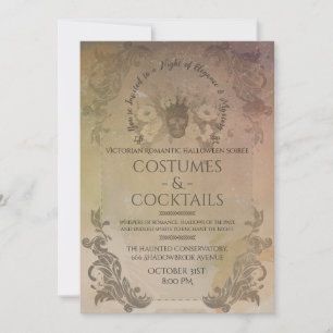 Convite Fantasias de Halloween Vitorianas Góticas & Coquet