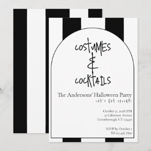 Convite Fantasias e Coquetéis Festa de Halloween Listrada