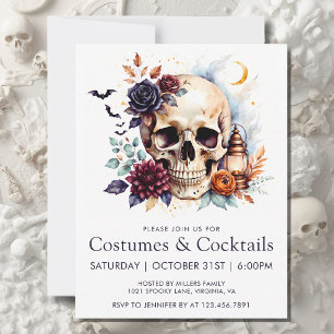 Convite Fantasias Góticas e Coquetéis de Halloween