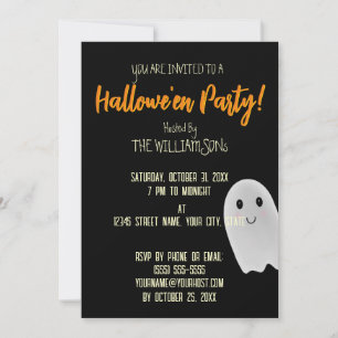 Convite Fantasma de Halloween