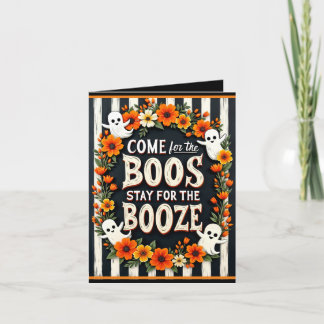 Convite Fantasma e Floral do Halloween 'Boos e Booze'