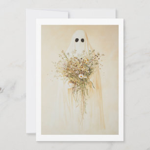 Convite Fantasma Whimsical com Flores Selvagens