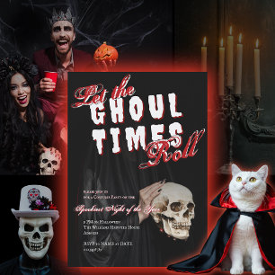 Convite Fantasmagórico Traje de Esqueleto de Halloween Fes