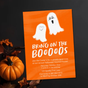 Convite Fantasmas bonitos "Tragam os Boos" Halloween