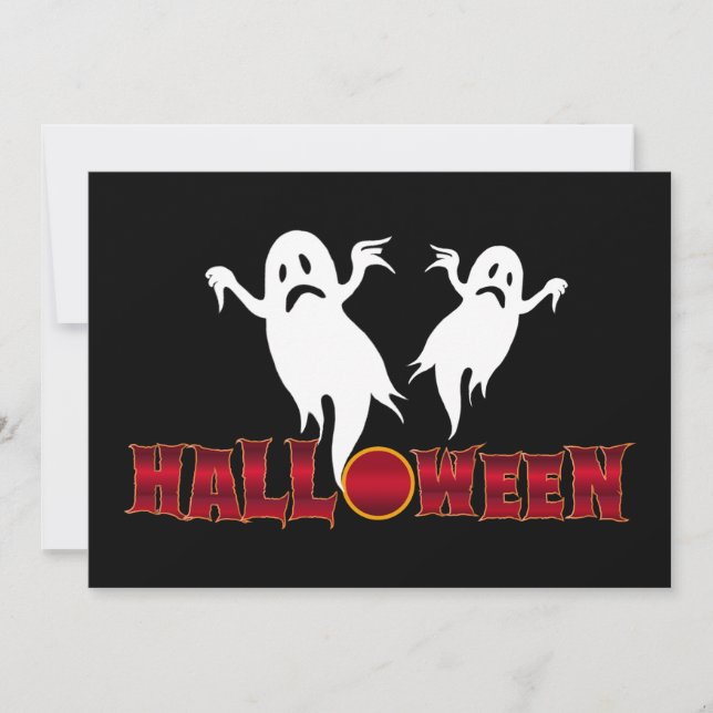 Convite Fantasmas de Halloween (Frente)