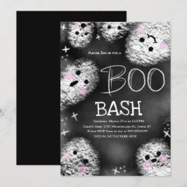Convite Fantasmas de Lousa Fantasia de Halloween Aniversár