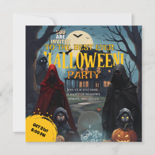 Convite Fantasmas de Outubro Fantasia Abóbora Festa de Hal