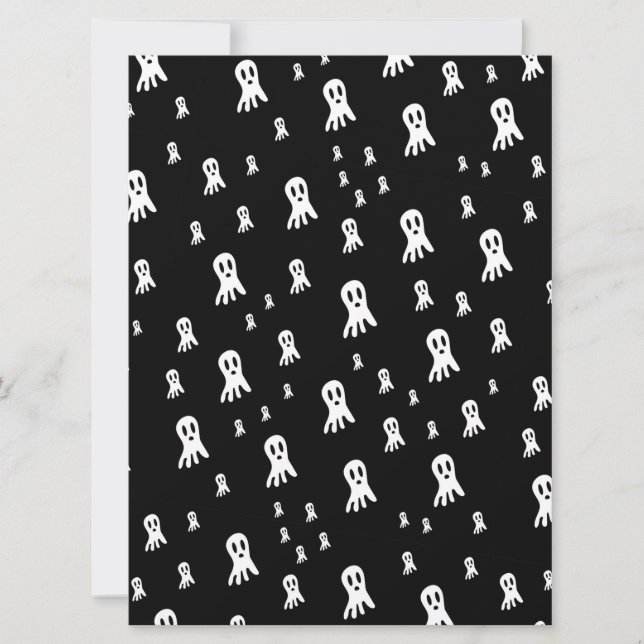 Convite Fantasmas do Dia das Bruxas Escuros (Frente)
