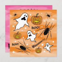 Fantasmas do Halloween, Pumpkins e aranha personal