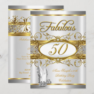 Convite Fantástico Aniversário de 50 anos Saltos Altos Dou