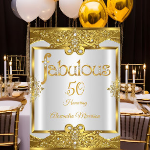 Convite Fantástico aniversário Pérolas Brancas Douradas Mo