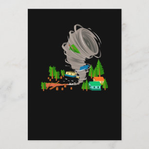 Convite Fantástico Tornado e Chasers de Tempestade