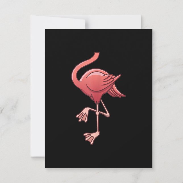 Convite Fantástico Traje de Flamingo Sem Cabeça para Hallo (Frente)