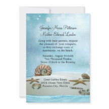Fantasy Eethal Beach Weding Invitation