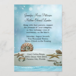 Convite Fantasy Eethal Beach Weding Invitation