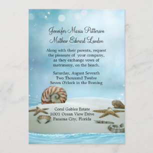 Convite Fantasy Eethal Beach Weding Invitation