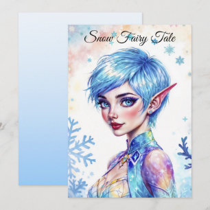 Convite Fantasy elf de gelo magia de inverno arte em floco