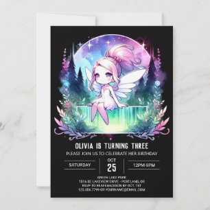 Convite Fantasy Fairy Birthday