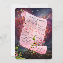 Convite Fantasy Realms of Magic Scenery design Invitation