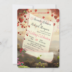 Convite Fantasy Realms of Magic Scenery design Invitation