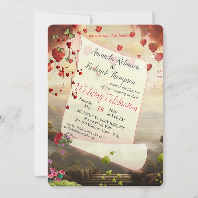 Convite Fantasy Realms of Magic Scenery design Invitation (Frente)