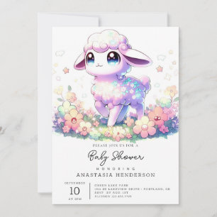 Convite Fantasy Sheep Chá de fraldas