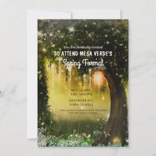 Convite Fantasy Sparkle Encantado Baile de formatura de Fl