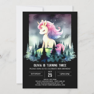 Convite Fantasy Whimsical Horse Birthday