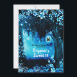 Convite Fantasy Woodland Encantada Floresta Azul Doce 16<br><div class="desc">Personalizar para qualquer evento.</div>