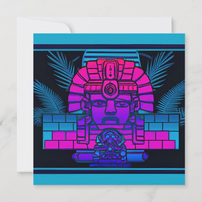 Convite Faraó Synthwave (Frente)