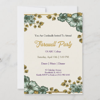 Convite Farewell Invitation Template Goodbye Party Invitat