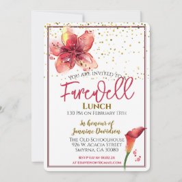 Convite Farewell Lunch Floral Lily