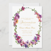 Farinha silvestre Quinceañera Rosa Púrpura Floral