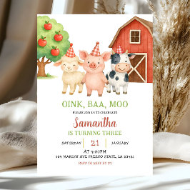 Convite Farm Party Birthday Invitation