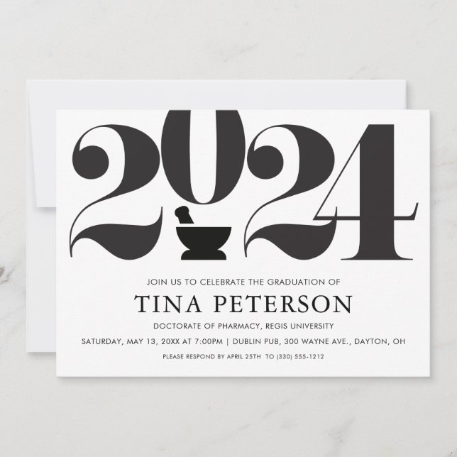 Convite Farmácia Festa de formatura (Frente)