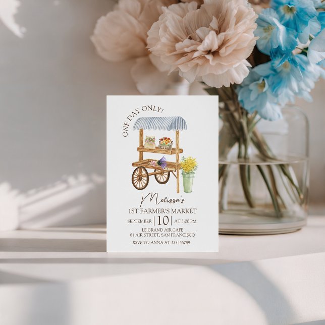 Convite Farmer’s Market Birthday Invite (Criador carregado)