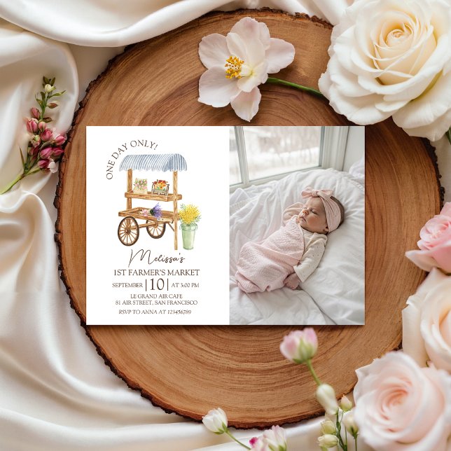 Convite Farmer’s Market Photo Invitation (Criador carregado)