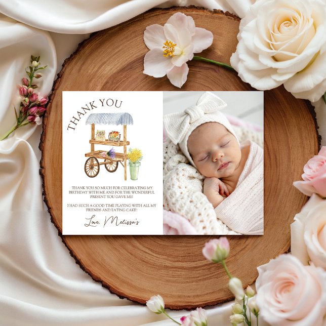 Convite Farmer’s Market Photo Thank You (Criador carregado)