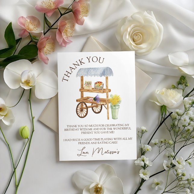 Convite Farmer’s Market Thank You Card (Criador carregado)