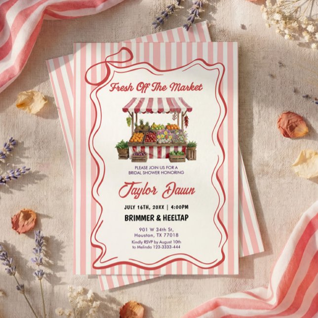 Convite Farmers Market Bridal Shower Invitation (Criador carregado)
