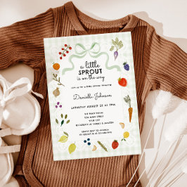 Convite Farmer's Market Gingham & Lace Baby Shower