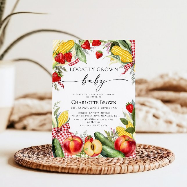 Convite Farmer's Market Locally Grown Baby Shower (Criador carregado)