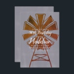 Convite Farmhouse Windmill Rustic 50th Birthday<br><div class="desc">Compre adorável um dos tipos de convites projetado pela Dream Big Digital Design</div>