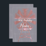 Convite Farmhouse Windmill Rustic 50th Birthday<br><div class="desc">Chá de panela de Ilustração Desenhado Mão-de-Estar ou Estoque de Casamentos</div>