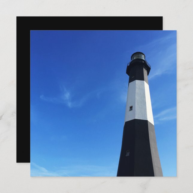 Convite farol da ilha de Tybee (Frente/Verso)